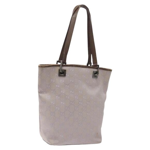 GUCCI GG Canvas Tote Bag Silver Purple - Picture 1 of 16